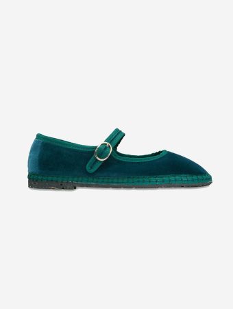 Flabelus Dark Green Leonor Mary Jane