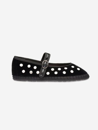 Flabelus Black Mae Silver Black Mary Jane