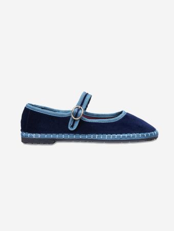 Flabelus Dark Blue Montague Mary Jane