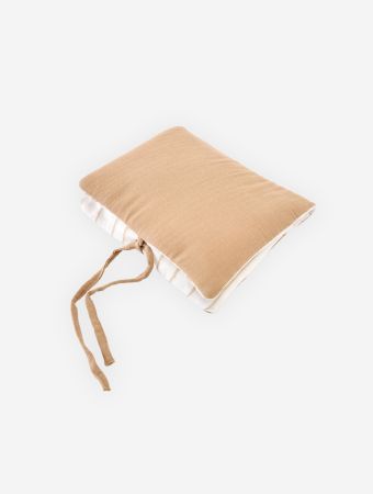 Atelier Babbi Beige Wet Wipes & Diaper Bag - Ribbon