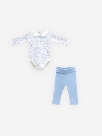 Atelier Babbi Blue Body & Pants Set - Toile De Jouy