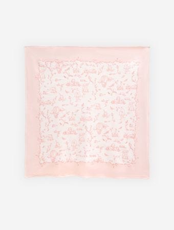 Atelier Babbi Pink Double Sided Blanket - Toile De Jouy