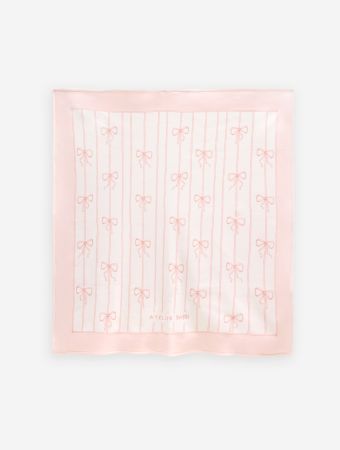Atelier Babbi Pink Double Sided Blanket - Ribbon