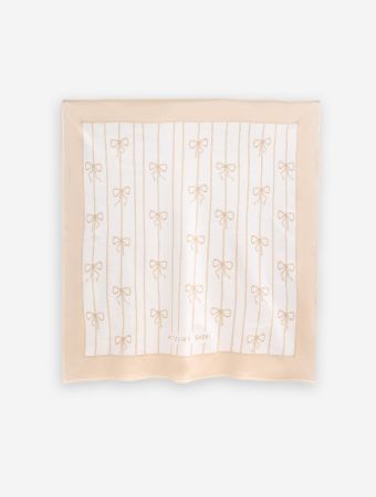 Atelier Babbi Beige Double Sided Blanket - Ribbon
