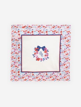 Atelier Babbi Red Double Sided Blanket - Tiny Flowers