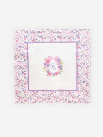Atelier Babbi Pink Double Sided Blanket - Tiny Flowers