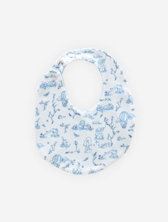 Atelier Babbi Blue Baby Bib - Toile De Jouy