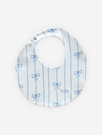 Atelier Babbi Blue Baby Bib - Ribbon