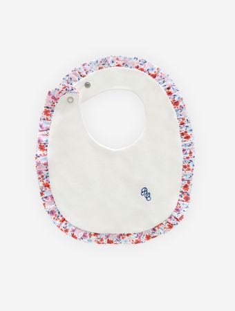 Atelier Babbi Red Baby Bib - Tiny Flowers