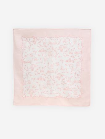 Atelier Babbi Pink Muslin Swaddle - Toile De Jouy