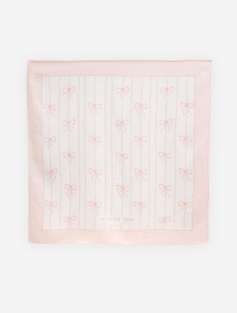 Atelier Babbi Pink Muslin Swaddle - Ribbon