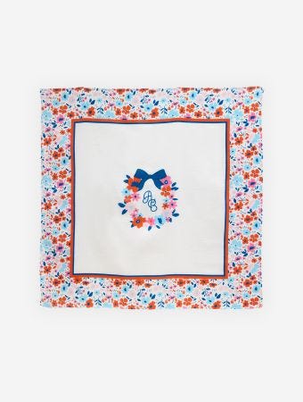 Atelier Babbi Red Muslin Swaddle - Tiny Flowers