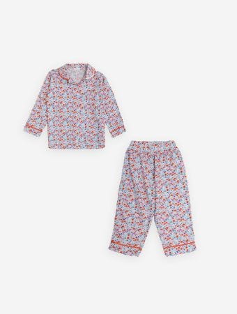 Atelier Babbi Red Pyjama Set - Tiny Flowers