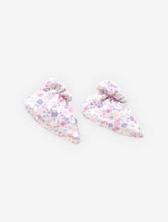 Atelier Babbi Pink Baby Booties - Tiny Flowers