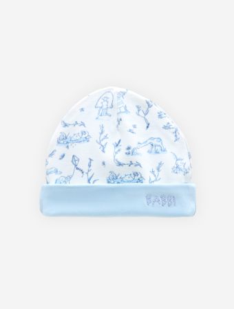 Atelier Babbi Blue Baby Hat - Toile De Jouy