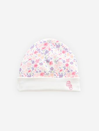 Atelier Babbi Pink Baby Hat - Tiny Flowers