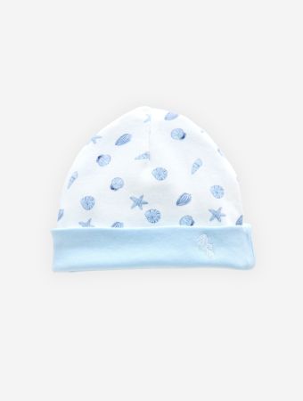 Atelier Babbi Blue Baby Hat - Sea Shells