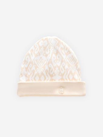 Atelier Babbi Beige Baby Hat - Ikat