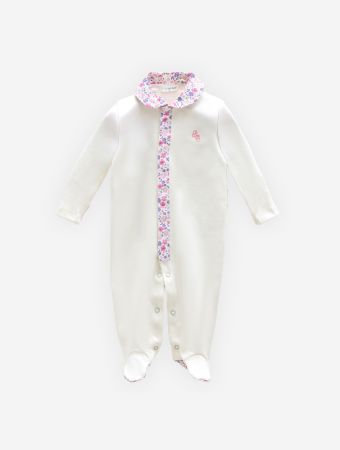 Atelier Babbi Pink Baby Jumpsuit - Tiny Flowers