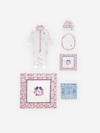 Atelier Babbi Red Newborn 5 Piece Set - Tiny Flowers