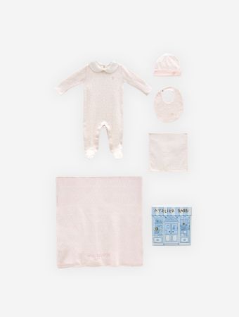 Atelier Babbi Pink Newborn 5 Piece Set - Ikat