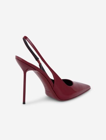 Paris Texas Rouge Noir Patent Lidia Slingback