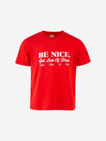 Sporty & Rich French Open Bright Red White T Shirt
