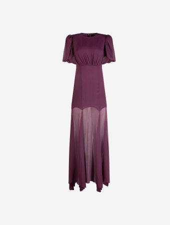 De La Vali Maroon Agua Maxi Dress
