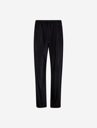 Marine Serre Black Draped Jersey Drawstring Trousers