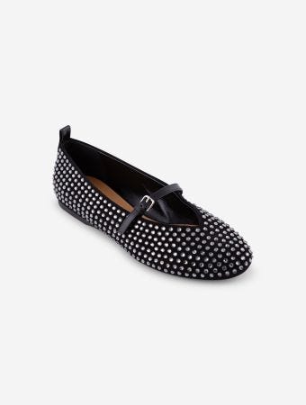 JW Anderson Black Strass Ballerina Flats