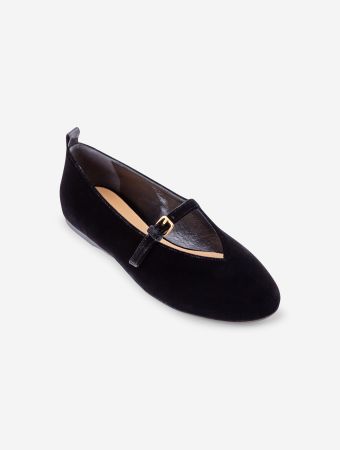 JW Anderson Black Velvet Ballerina Flats