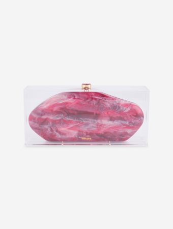 Cult Gaia Magenta Annika Clutch