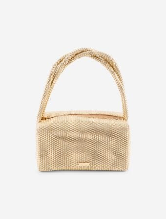 Cult Gaia Shiny Brass Sienna Mini Top Handle Bag