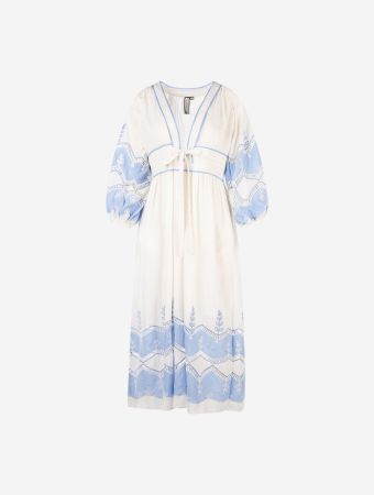 Scarlett Poppies Vista Blue Anais Midi Dress