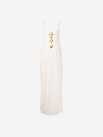 Rebecca Vallance Ivory Guinevere Strap Maxi Gown