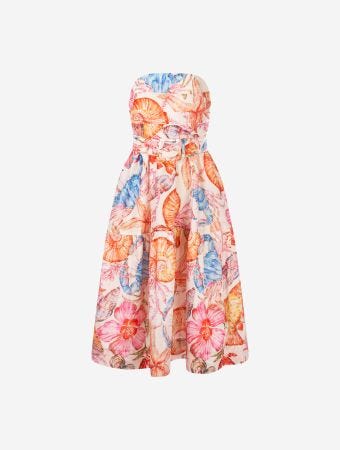 Rebecca Vallance Print Summer Seas Midi Dress