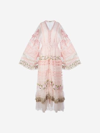 Fillyboo Delicacy Pink Charm Your Way Duster Maxi Dress