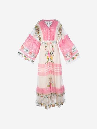 Fillyboo Filigree Nouveau Pink Charm Your Way Maxi Dress