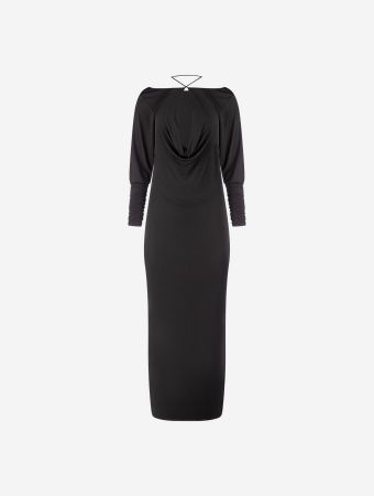 De La Vali Black Eros Midi Dress