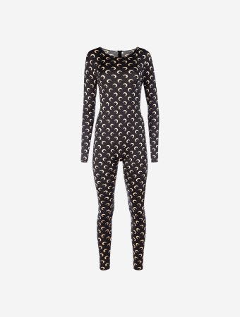 Marine Serre Inverse Tan Moon Printed Jersey Catsuit