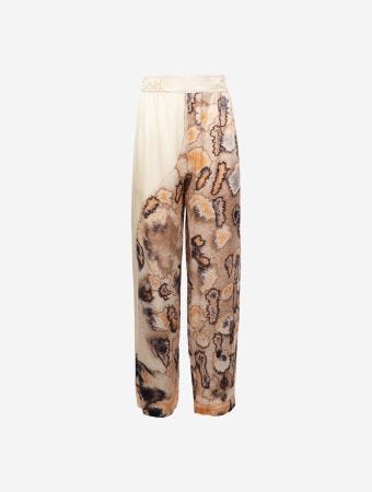 Aeron Clay Cougar Printed Silk Pants