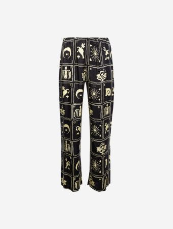 Nanushka Folk Art Black Brenda Pants