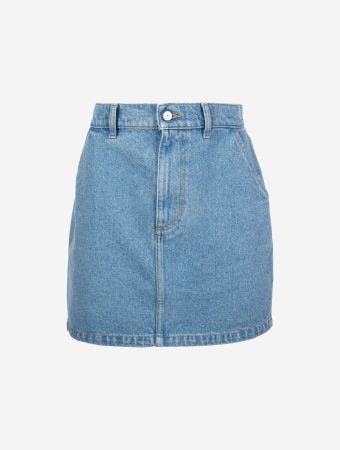 Nanushka Mid Blue Black Zazou Mini Skirt