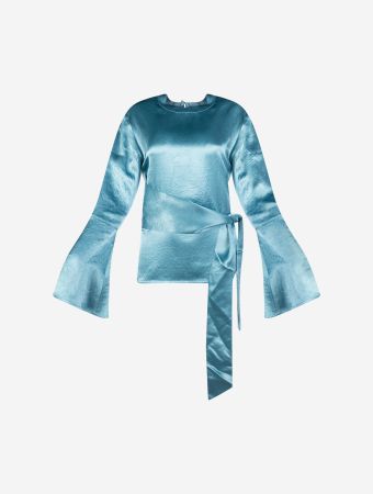 Nanushka Aqua Ilone Blouse