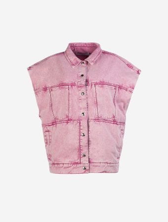 Iro Snow Pink Wally Denim Jacket