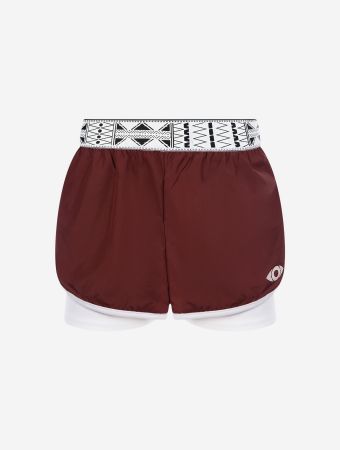 Lumi Maroon Sadu Shorts