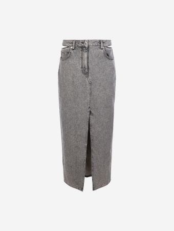 Iro Grey Used Finji Maxi Denim Skirt