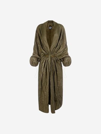 Lumi Green Parka Abaya Crash
