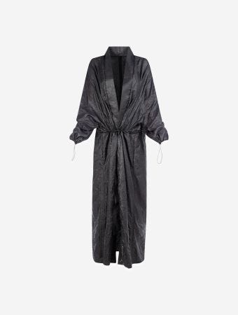 Lumi Black Parka Abaya Crash