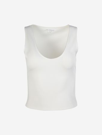 Good American White Scuba Scoop Tank Top